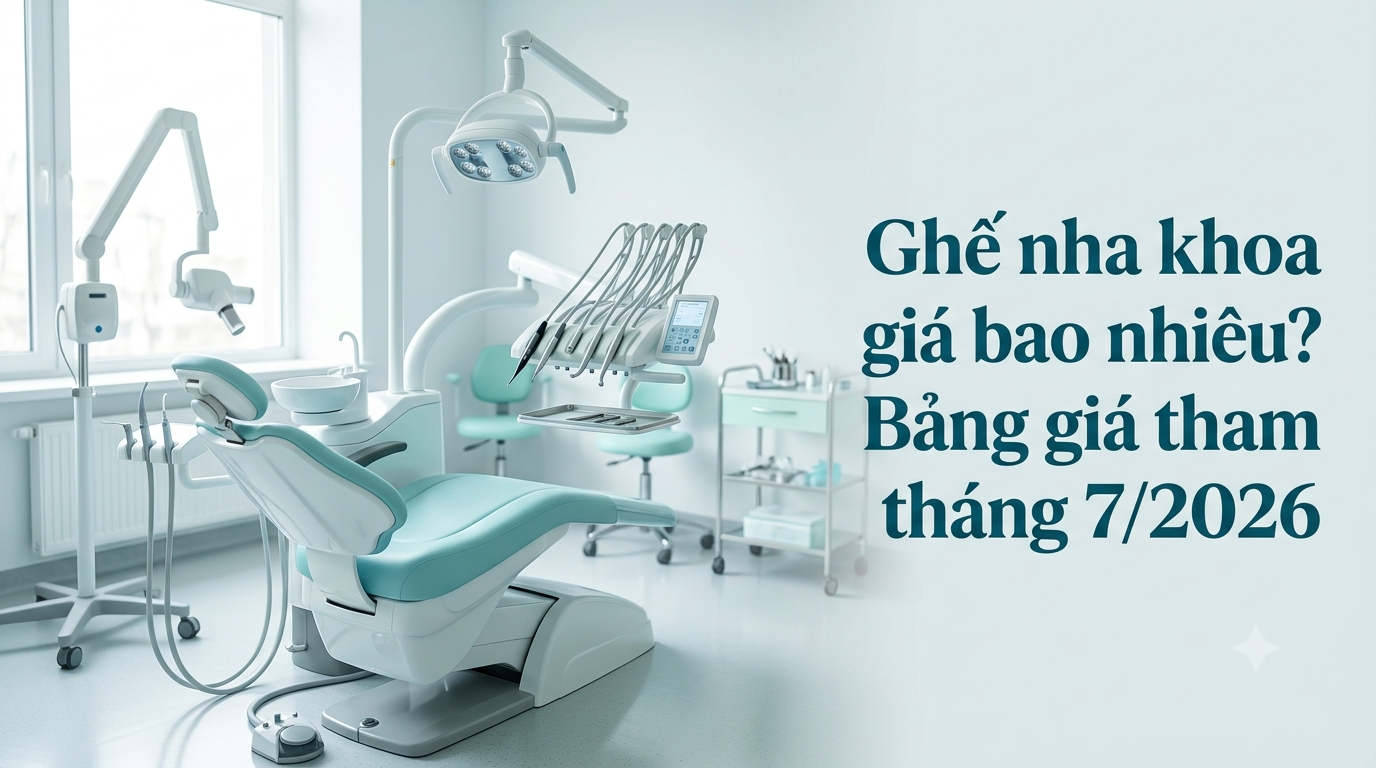 Ghế nha khoa giá bao nhiêu? Bảng giá tham khảo tháng 7/2026